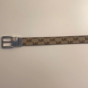 Brown Micheal Kors Belt with MK Print